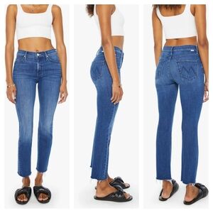 Mother The Mid Rise Dazzler Ankle Fray Nothing Between Us Size 25